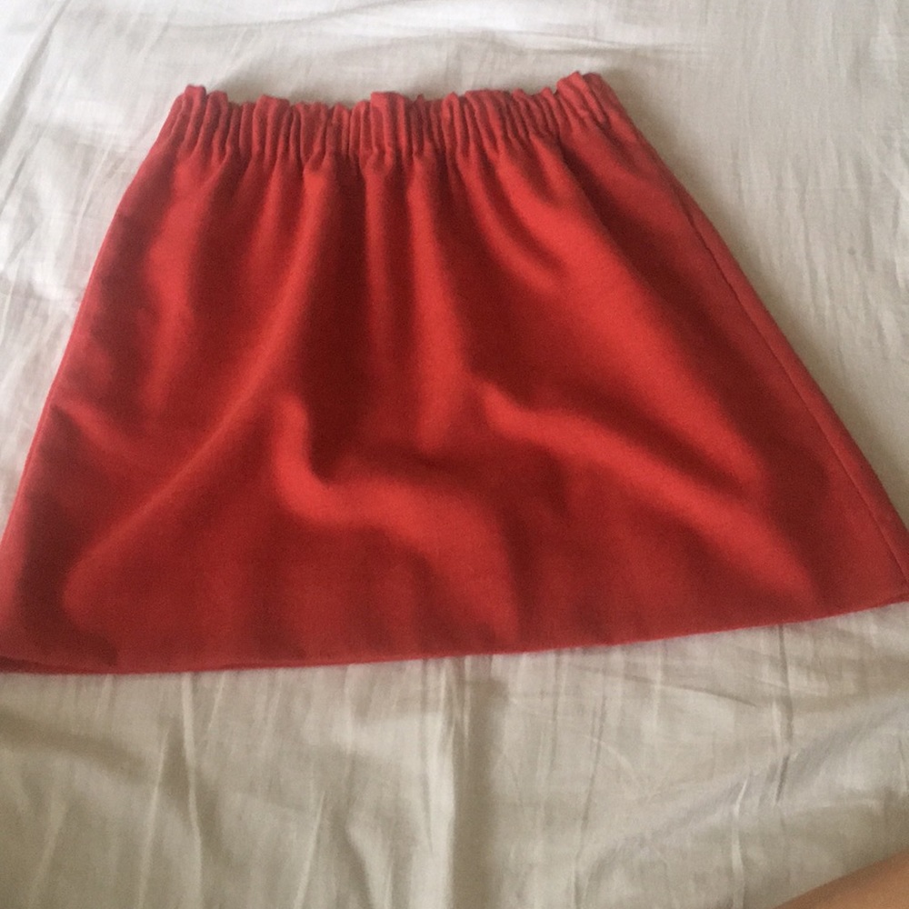 Dark orange/ red mini jcrew skirt